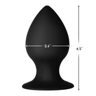 Forto F-98 Cone Silicone Anal Plug Large Black
