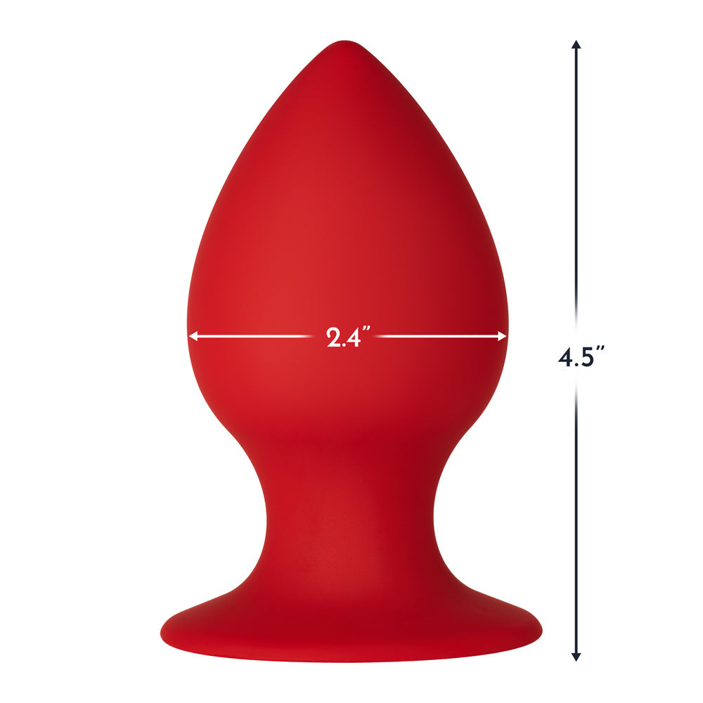 Forto F-98 Cone Silicone Anal Plug Large Red