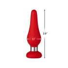 Forto F-21 Tear Drop Silicone Anal Plug Small Red