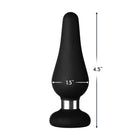 Forto F-21 Tear Drop Silicone Anal Plug Medium Black