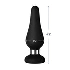 Forto F-21 Tear Drop Silicone Anal Plug Medium Black