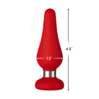 Forto F-21 Tear Drop Silicone Anal Plug Medium Red