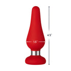 Forto F-21 Tear Drop Silicone Anal Plug Medium Red