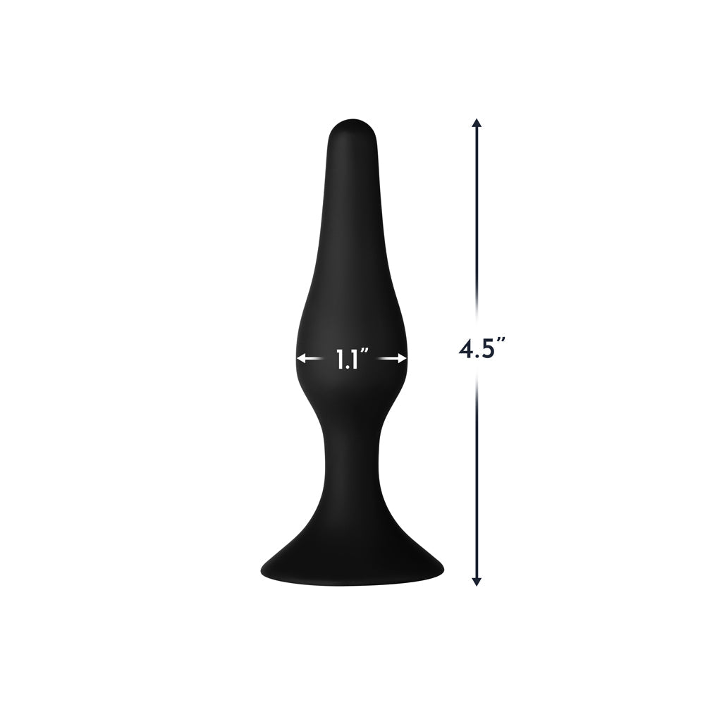 Forto F-11 Lungo Silicone Anal Plug Small Black
