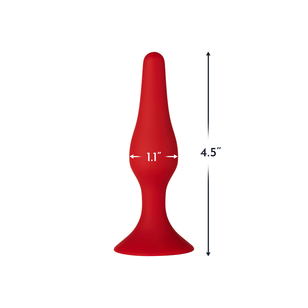 Forto F-11 Lungo Silicone Anal Plug Small Red