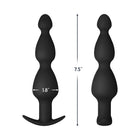 Forto F-52 Cone Beads Silicone Anal Plug Black