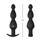 Forto F-52 Cone Beads Silicone Anal Plug Black