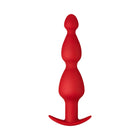 Forto F-52 Cone Beads Silicone Anal Plug Red