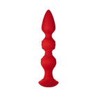 Forto F-42 Spiral Beads Silicone Anal Plug Red