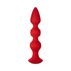 Forto F-42 Spiral Beads Silicone Anal Plug Red