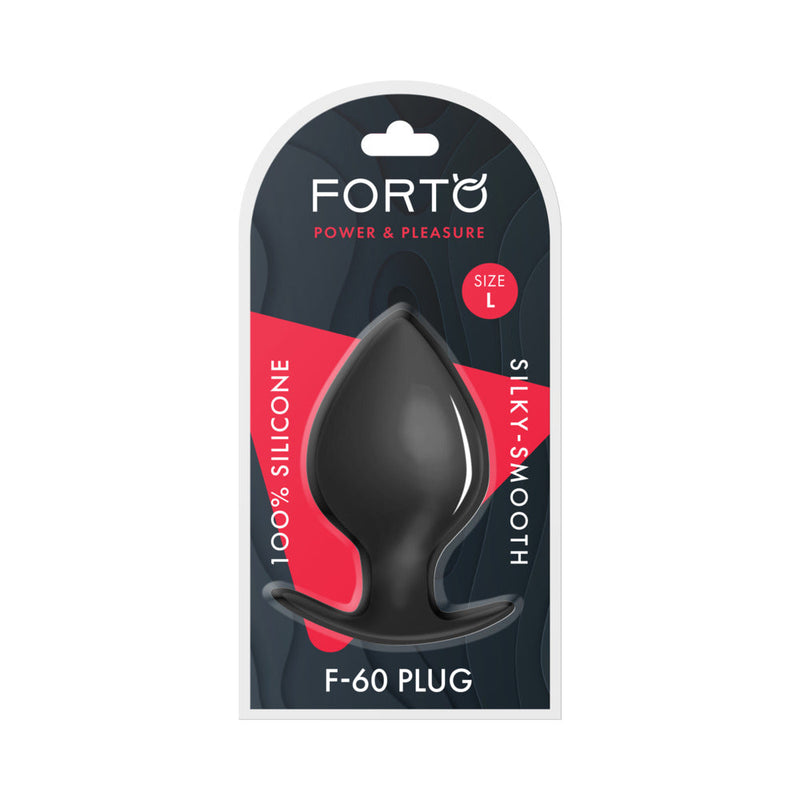 Forto F-60 Spade Silicone Anal Plug Large Black