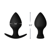 Forto F-63 Rattler Spade Silicone Anal Plug Small Black