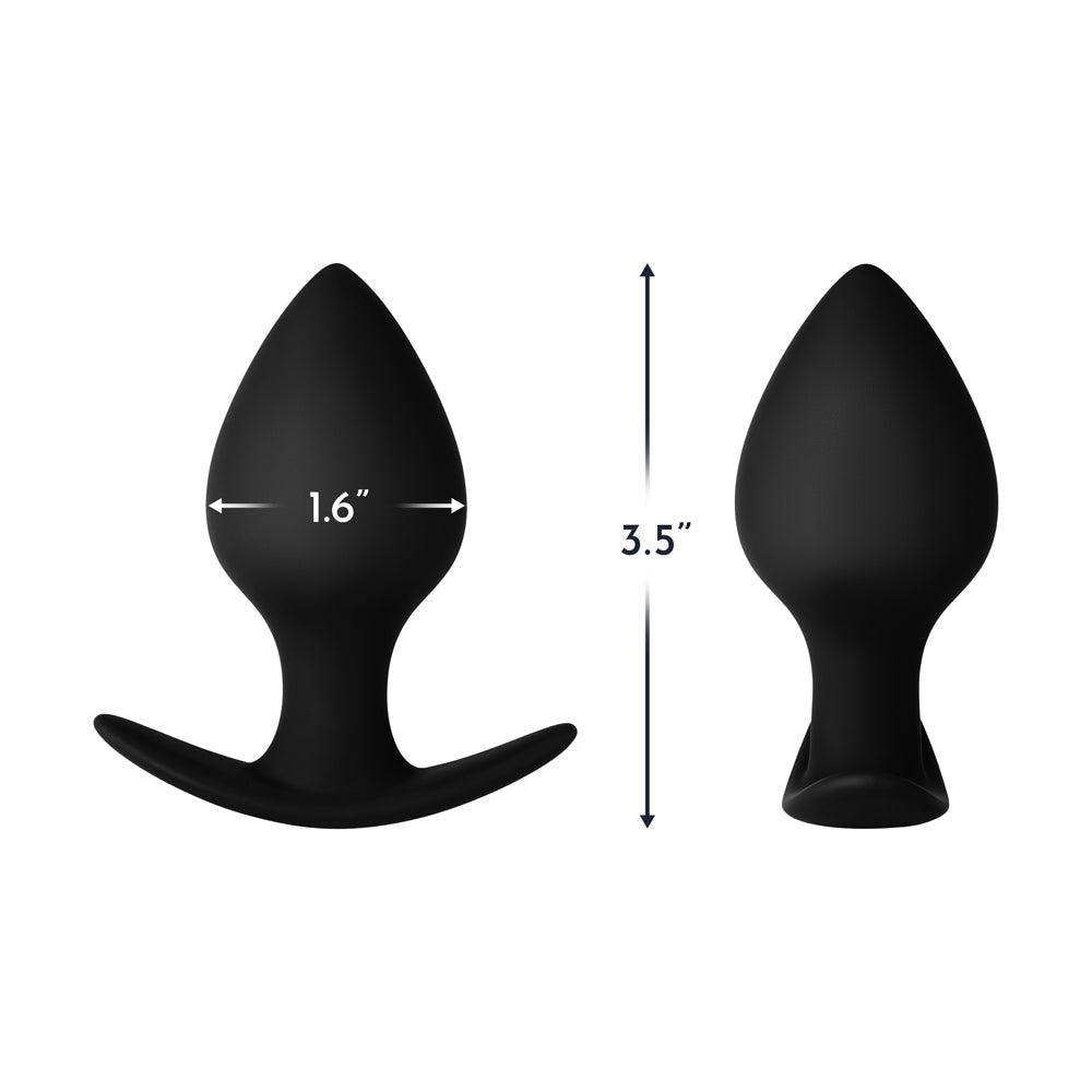 Forto F-63 Rattler Spade Silicone Anal Plug Small Black