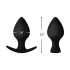 Forto F-63 Rattler Spade Silicone Anal Plug Small Black