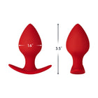 Forto F-63 Rattler Spade Silicone Anal Plug Small Red