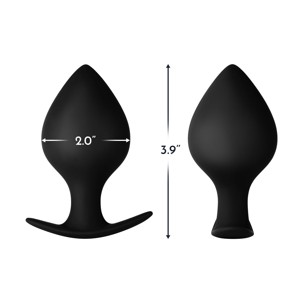 Forto F-63 Rattler Spade Silicone Anal Plug Medium Black