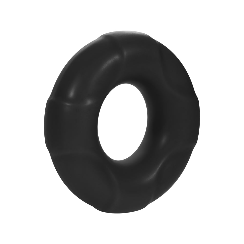 Forto F-33 Liquid Silicone Cockring Medium Black