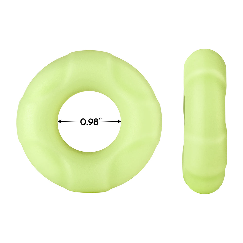 Forto F-33 Liquid Silicone Cockring Large Glow