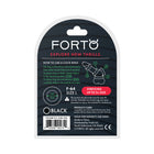Forto F-64 Wide Liquid Silicone Cockring Large Black