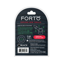 Forto F-64 Wide Liquid Silicone Cockring Large Black