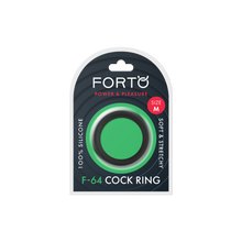 Forto F-64 Wide Liquid Silicone Cockring Medium Black