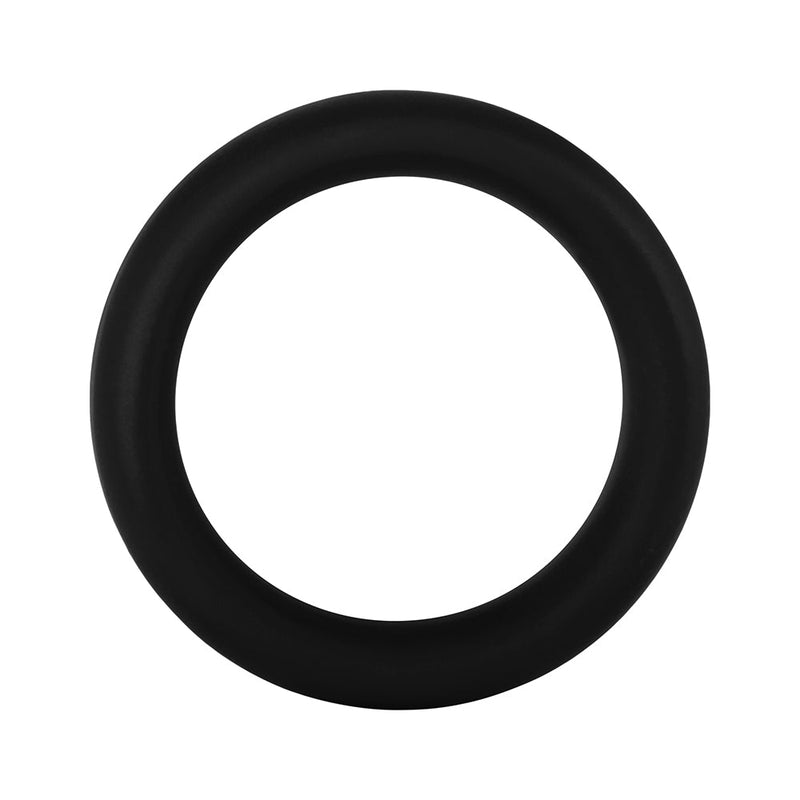 Forto F-64 Wide Liquid Silicone Cockring Medium Black