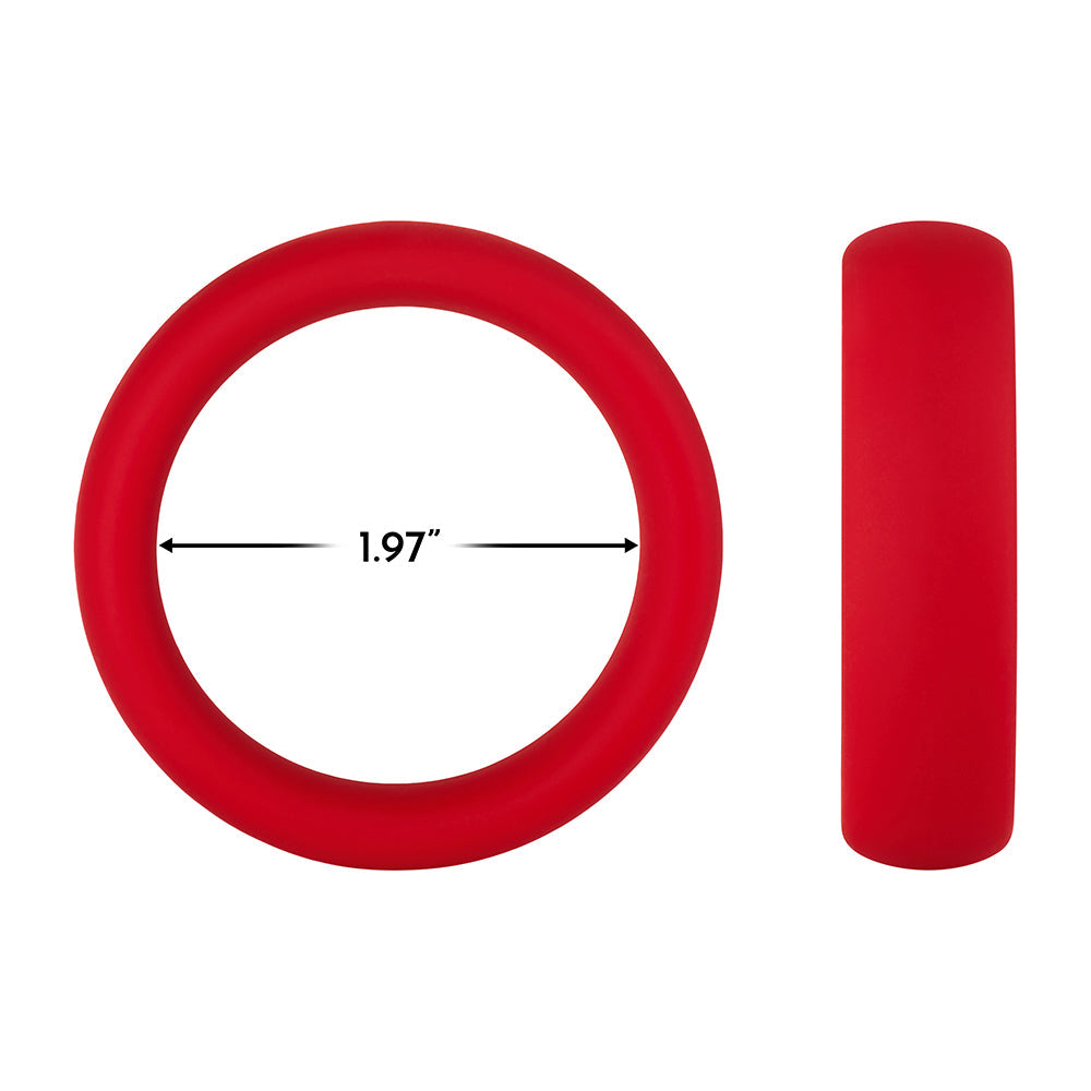 Forto F-64 Wide Liquid Silicone Cockring Large Red