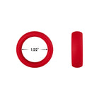 Forto F-64 Wide Liquid Silicone Cockring Small Red
