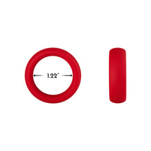 Forto F-64 Wide Liquid Silicone Cockring Small Red