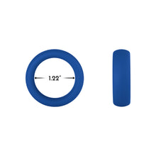 Forto F-64 Wide Liquid Silicone Cockring Small Blue