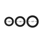 Forto F-61 3-Piece Silicone Cockring Set Black