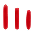 Forto F-61 3-Piece Silicone Cockring Set Red