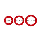 Forto F-61 3-Piece Silicone Cockring Set Red