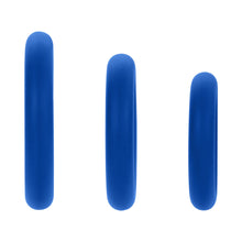 Forto F-61 3-Piece Silicone Cockring Set Blue