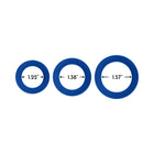 Forto F-61 3-Piece Silicone Cockring Set Blue