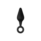 Forto F-10 Silicone Anal Plug with Pull Ring Small Black
