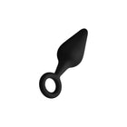 Forto F-10 Silicone Anal Plug with Pull Ring Small Black