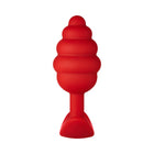 Forto F-83 Spiral Silicone Anal Plug Red