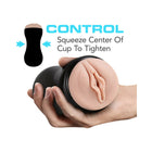 M for Men Soft + Wet Pussy with Pleasure Orbs Self-Lubricating Vagina Stroker Beige