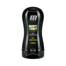 M for Men Soft + Wet Pussy with Pleasure Ridges Self-Lubricating Vagina Stroker Beige