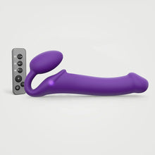 Strap-On-Me Rechargeable Remote-Controlled Silicone Vibrating Bendable Strap-On Purple L