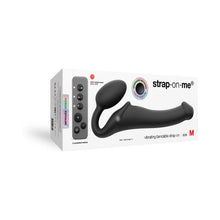 Strap-On-Me Rechargeable Remote-Controlled Silicone Vibrating Bendable Strap-On Black M