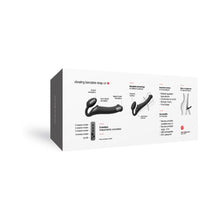Strap-On-Me Rechargeable Remote-Controlled Silicone Vibrating Bendable Strap-On Black M