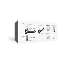 Strap-On-Me Rechargeable Remote-Controlled Silicone Vibrating Bendable Strap-On Black L