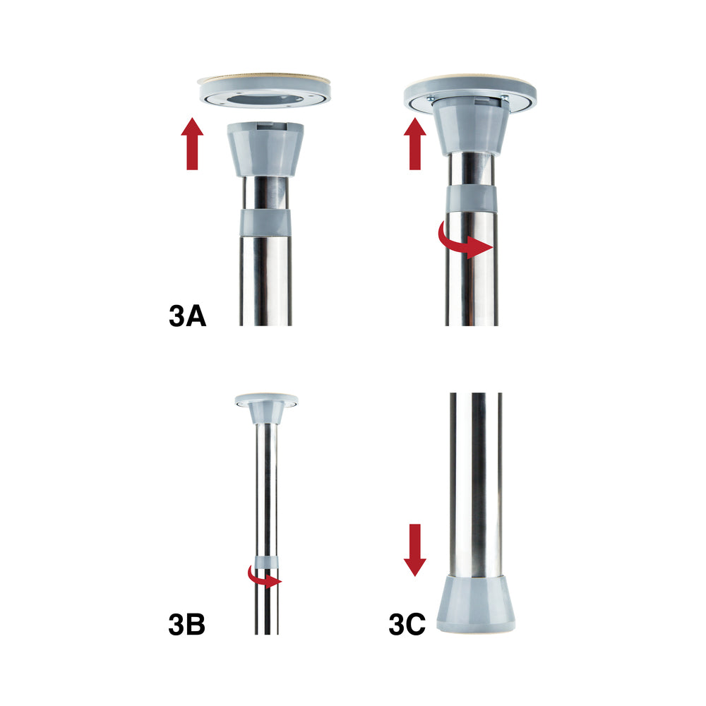 Ouch! Fully Adjustable Dance Pole Silver