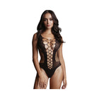 Le Desir Contrast Fence Net Teddy Black O/S
