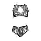 Le Desir Duo Key Hole Bra Set Black O/S