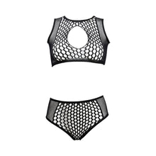 Le Desir Duo Key Hole Bra Set Black O/S