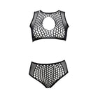 Le Desir Duo Key Hole Bra Set Black O/S