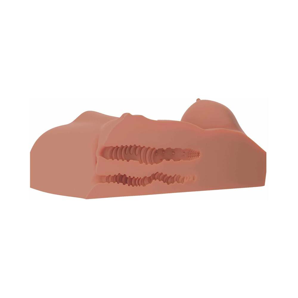 PDX Plus Perfect DD''s Dual Entry Masturbator Tan